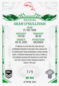 2023 NRL Traders Elite - Mojo Emerald #ME044 Sean O'Sullivan Back